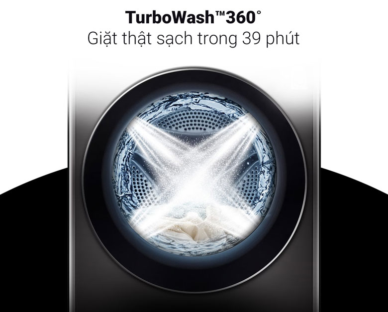 Máy giặt sấy LG Inverter 12kg/7kg FV1412H3BA - Giặt sạch nhanh trong 39 phút