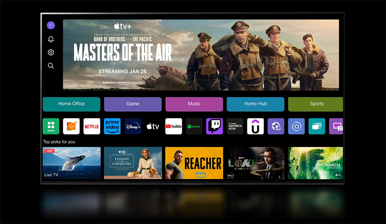 Hệ điều hành WebOS 24 tích hợp phù hợp với người dùng Tivi LG OLED65B4PSA 4K OLED