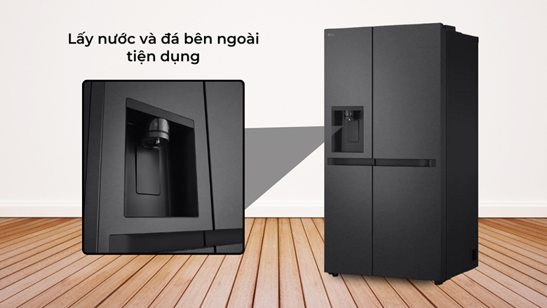 Tủ lạnh LG Inverter 641 lít Side By Side LSI63BLMA - Đa dạng tiện ích