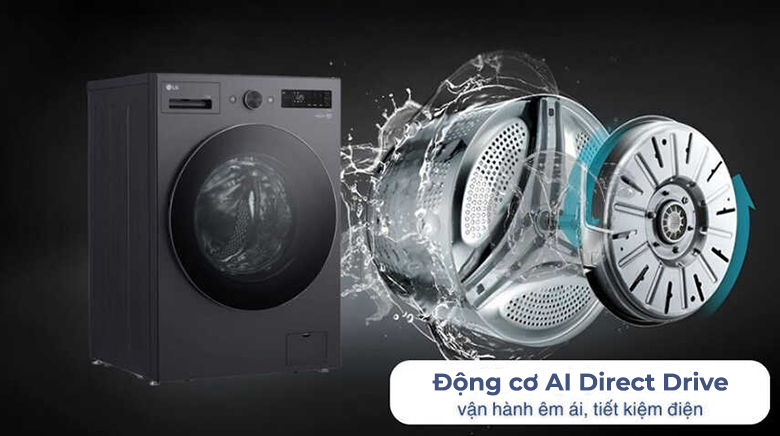 Máy giặt LG AI DD™ Inverter 17 kg F2517SNTG lồng ngang - Động cơ AI Direct Drive vận hành êm ái