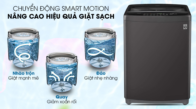 Smart Motion-Máy giặt LG Inverter 11.5 kg T2351VSAB lồng đứng
