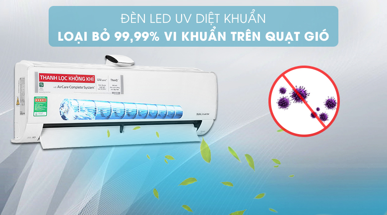 Công nghệ UVnano trên Điều hòa LG 1 chiều Inverter 12000 BTU V13APFUV