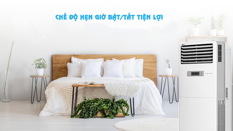 Chế độ hẹn giờ thông minh - Điều hòa Tủ đứng LG 1 chiều Inverter 25500 BTU APNQ24GS1A4