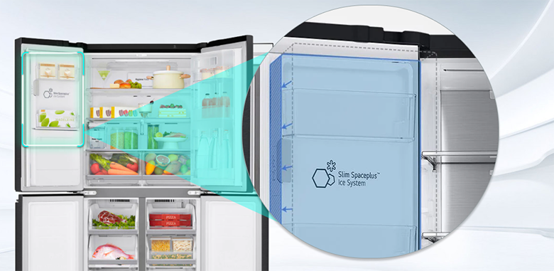 Tủ lạnh LG Inverter InstaView Door-in-Door 496 lít GR-X22MBI hệ thống làm đá space plus