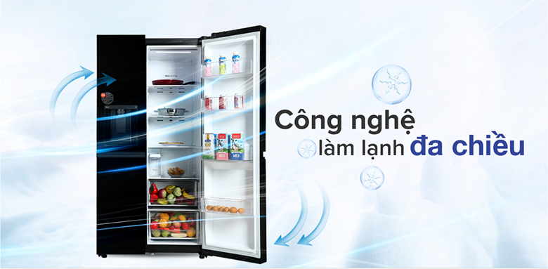 Tủ lạnh LG Inverter 635 lít GR-D257WB làm lạnh đa chiều