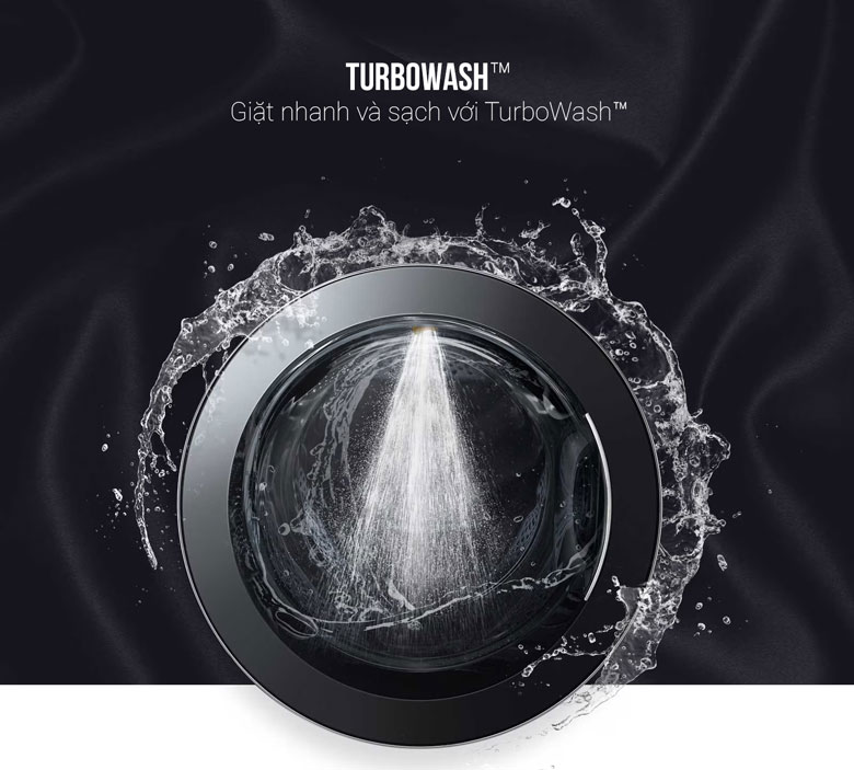 Máy giặt LG Inverter FV1413S4W lồng ngang - Giặt nhanh & sạch với TurboWash
