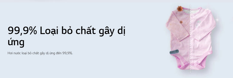 Máy giặt sấy LG FV1414H3BA - Loại bỏ 99.9% chất gây dị ứng