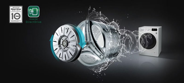 Máy giặt LG FV1410S4W1 Inverter 10kg - Động cơ mạnh mẽ, bền bỉ