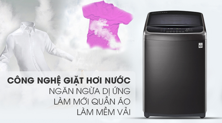 Máy giặt LG TH2722SSAK Inverter 22 kg: Giặt hơi nước