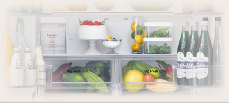 Tủ lạnh LG Inverter 571 lít LFD58BLMA ngăn rau quả