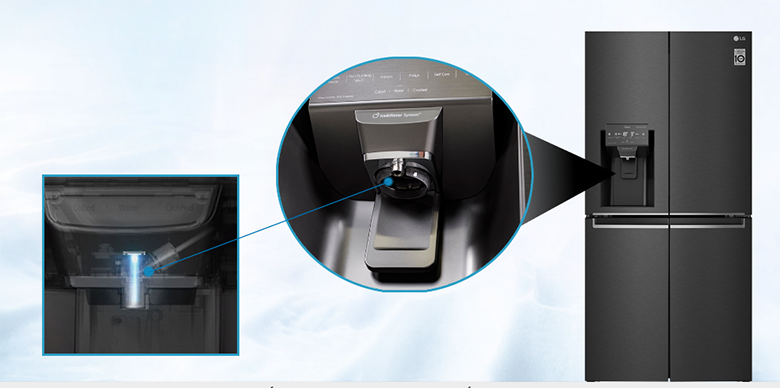 Tủ lạnh LG Inverter 494 lít GR-D22MB có vòi nước ngoài