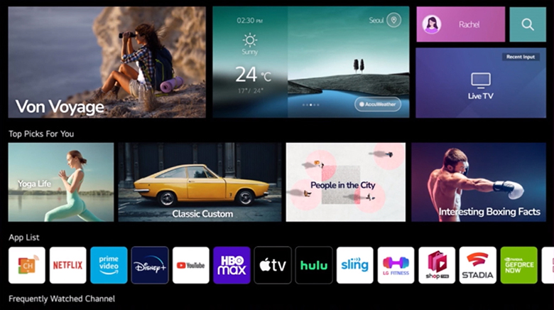 Smart Tivi LG 4K 43 inch 43UQ7550PSF giao diện thân thiện