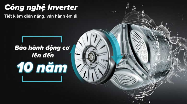 Máy giặt LG FV1410S4B Inverter 10kg - Động cơ Inverter bền bỉ, tiết kiệm điện