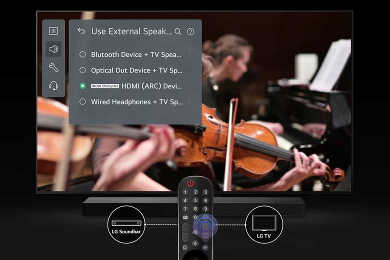 Smart Tivi LG 4K 75 inch 75UR9050PSK - Trải nghiệm âm thanh hoàn hảo hơn với WOW Interface