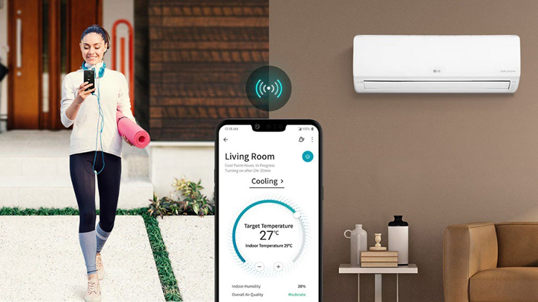 Điều hòa LG Inverter 1 chiều IPC09M1 - Điều khiển dễ dàng qua ứng dụng LG ThinQ