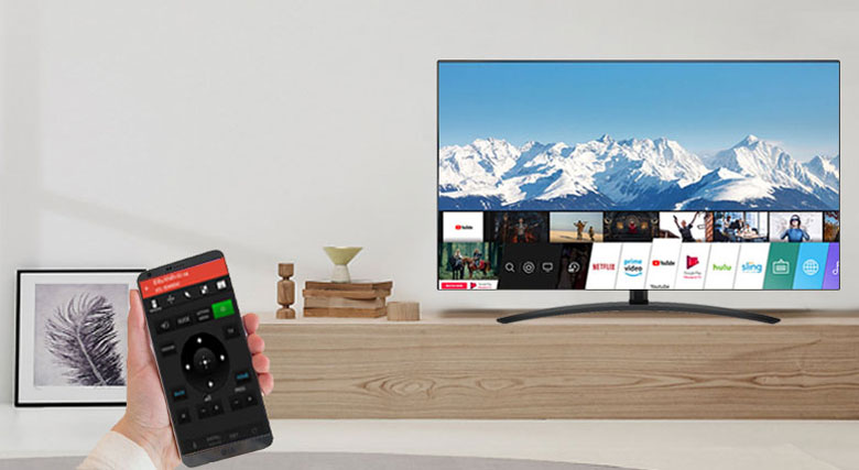 Sử dụng điện thoại điều khiển tivi LG 79UG880T bằng ứng dụng LG TV Remote, LG TV Plus