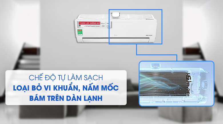 Chế độ tự động làm sạch của Điều hòa LG V13APFUV