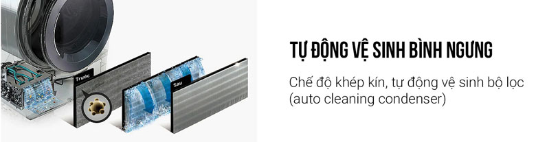 Máy sấy LG DVHP50M - Tự động vệ sinh và bảo trì